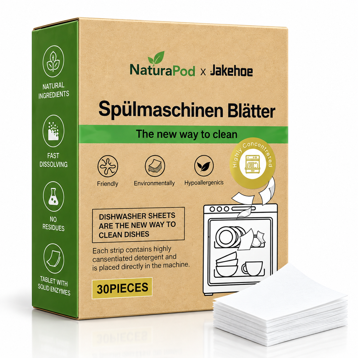 NaturaPod Dishwasher Cleaning Sheets